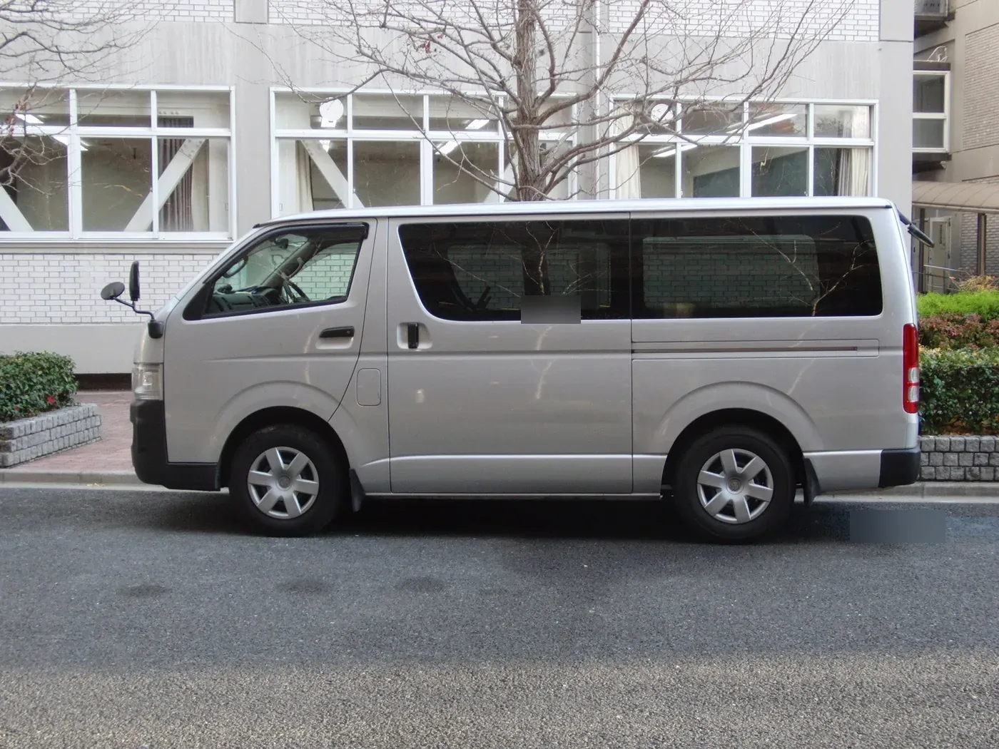 Toyota Hiace minibus in silver