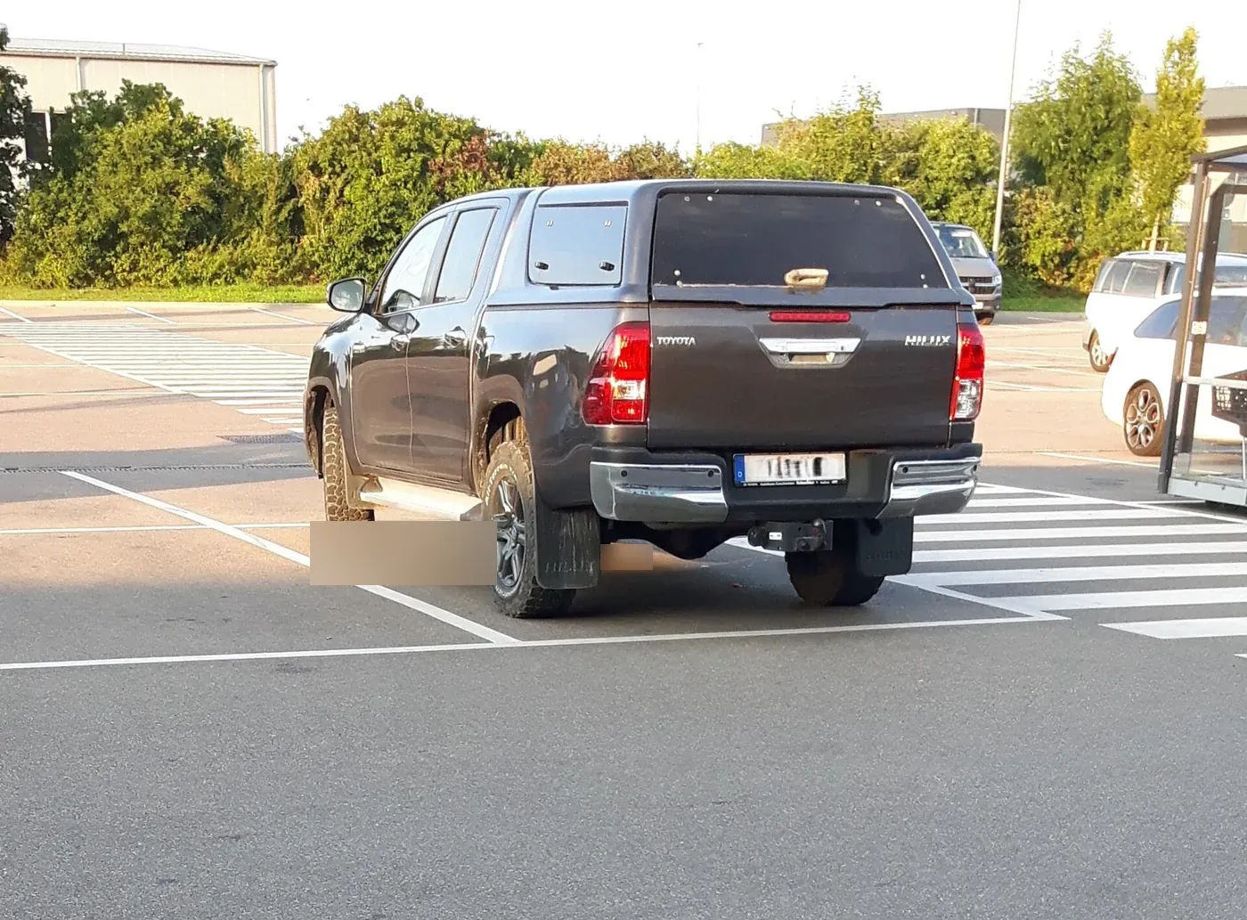 Toyota Hilux double-cab pick-up in silver