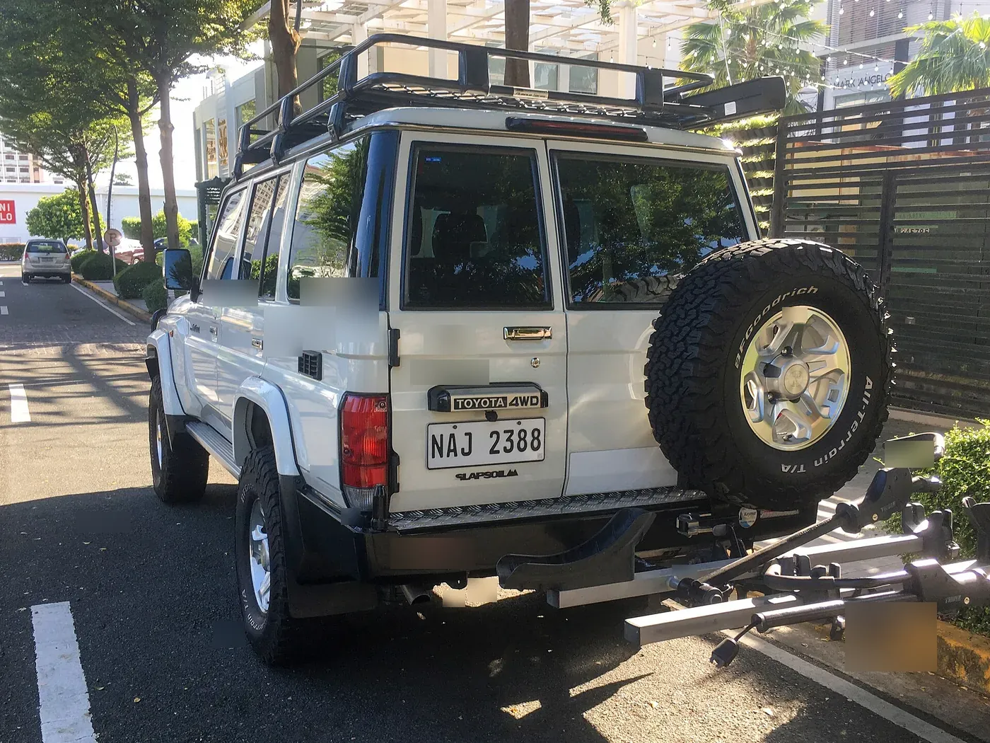 Toyota Land Cruiser 70-series hardtop in silver