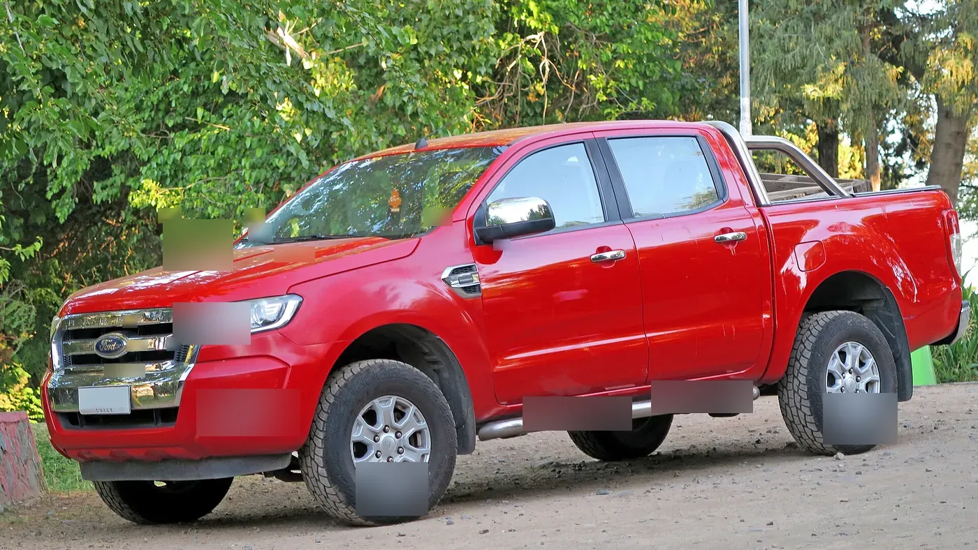Ford Ranger double-cab pick-up in black