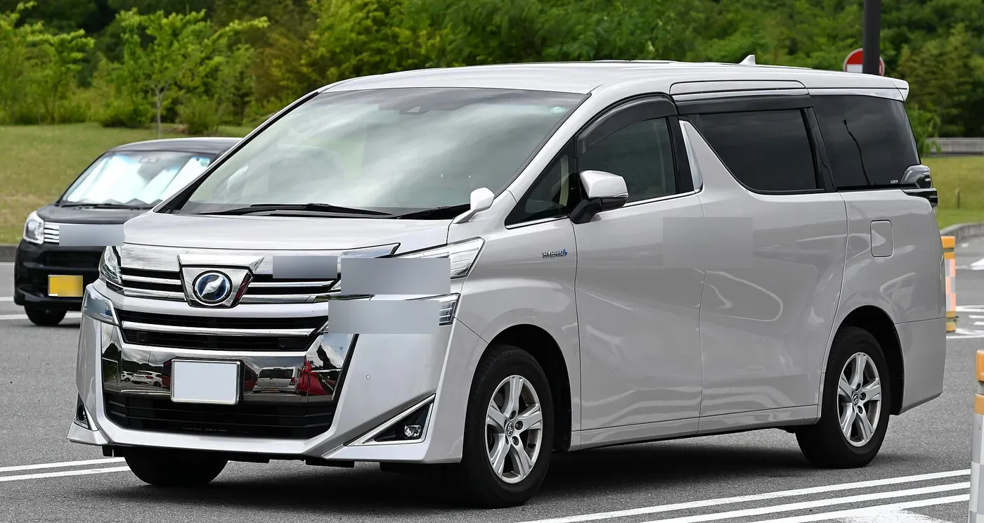 Toyota Vellfire executive MPV in white