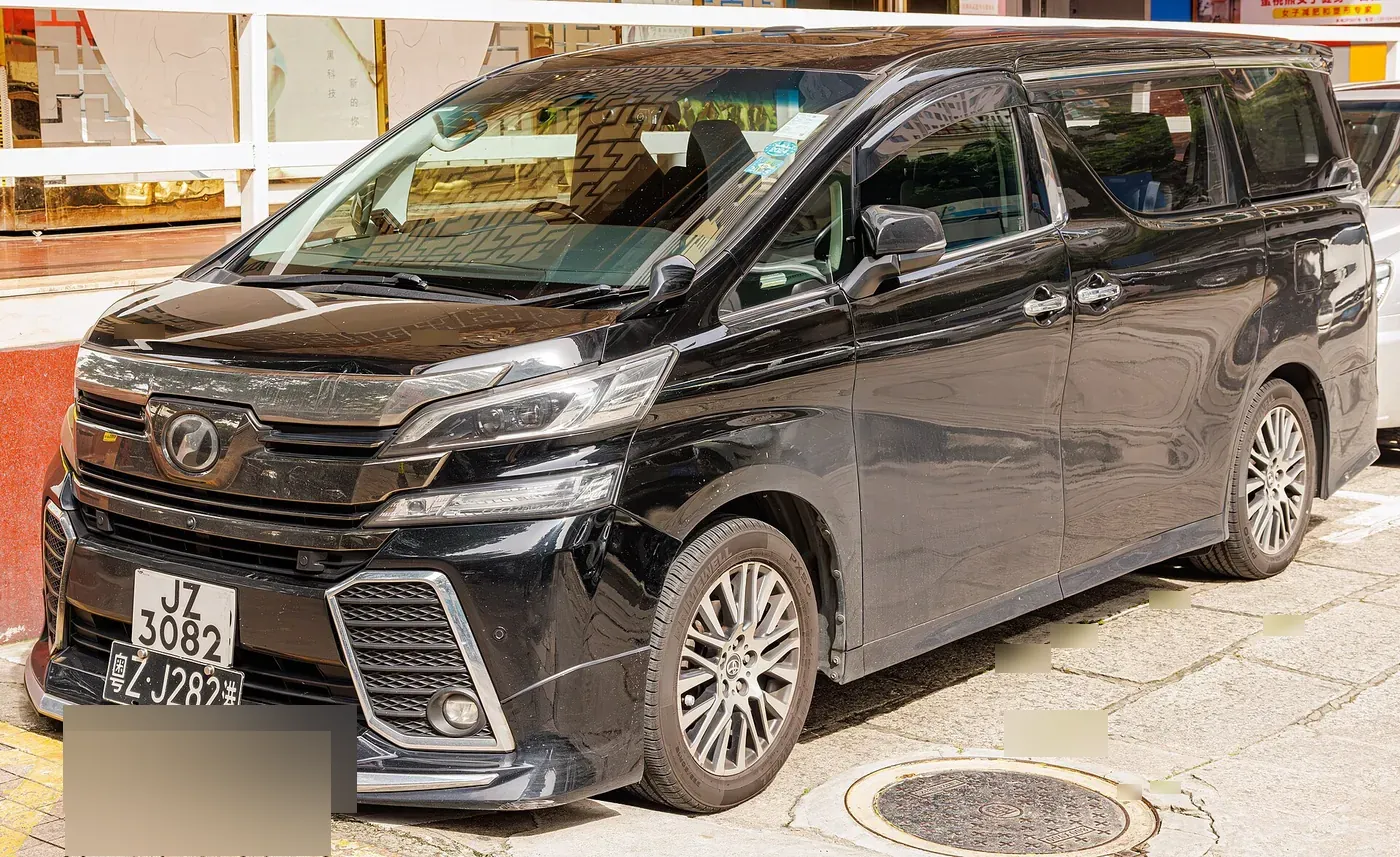 Toyota Vellfire executive MPV in black